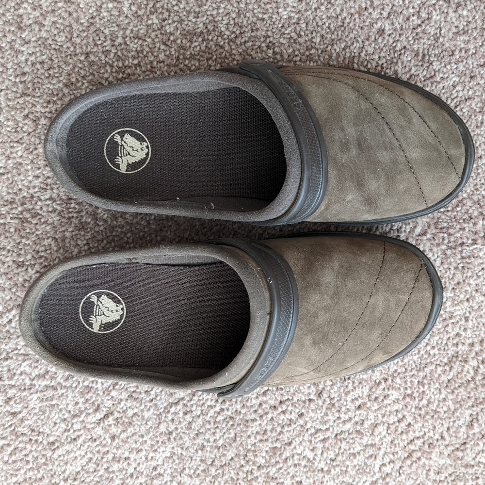 Crocs Wrapped Clogs Slip On Mule Brown 4